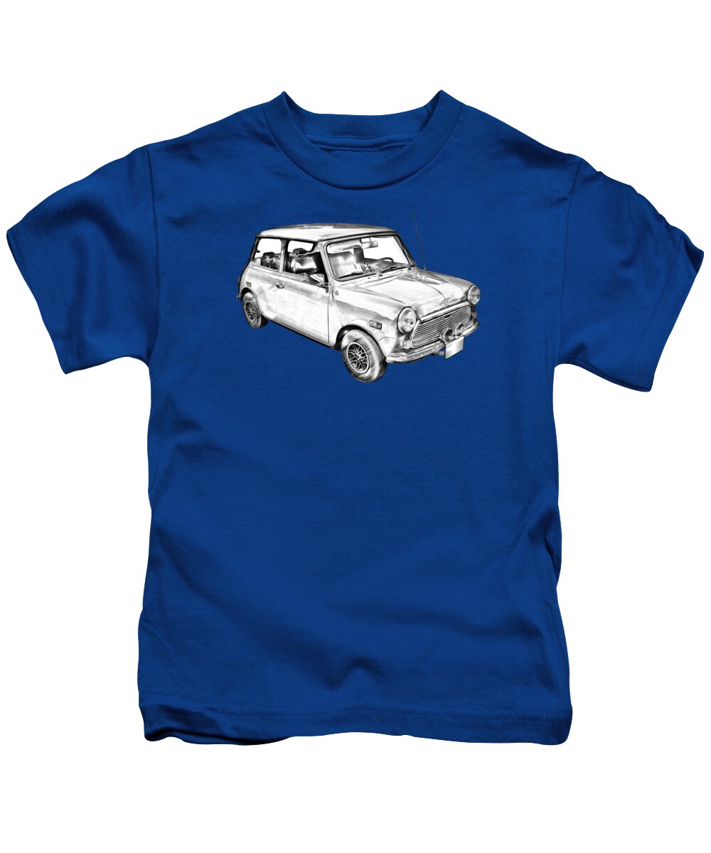 Car Kids T-Shirt featuring the photograph Mini Cooper Illustration by Keith Webber Jr