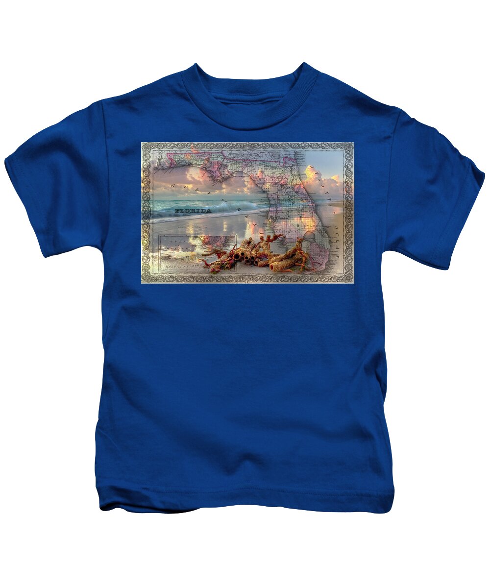 Atlantic Kids T-Shirt featuring the photograph Washed up on Shore #1 by Debra and Dave Vanderlaan