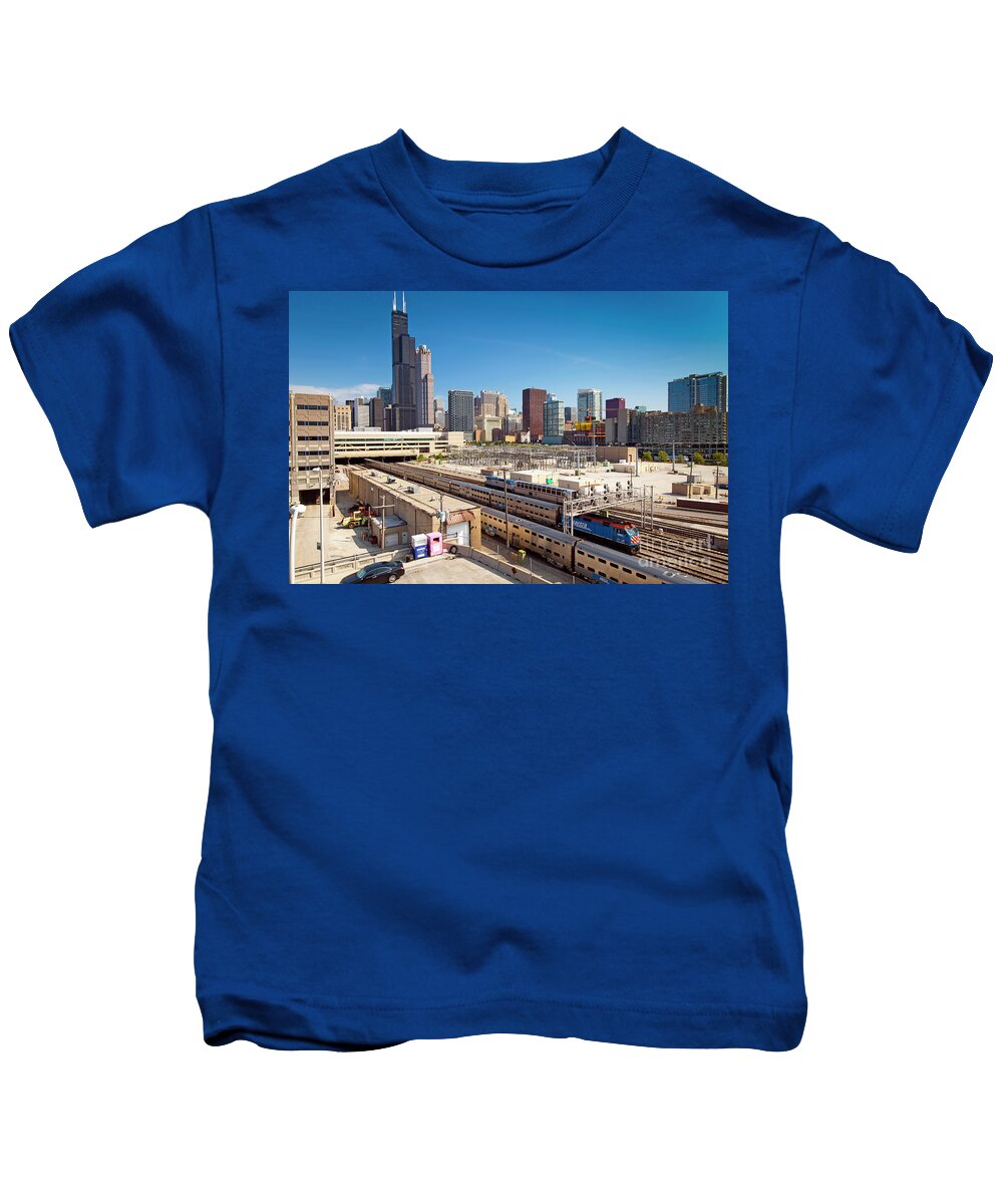 Chicago Kids T-Shirt featuring the photograph 1396 Chicago Skyline by Steve Sturgill