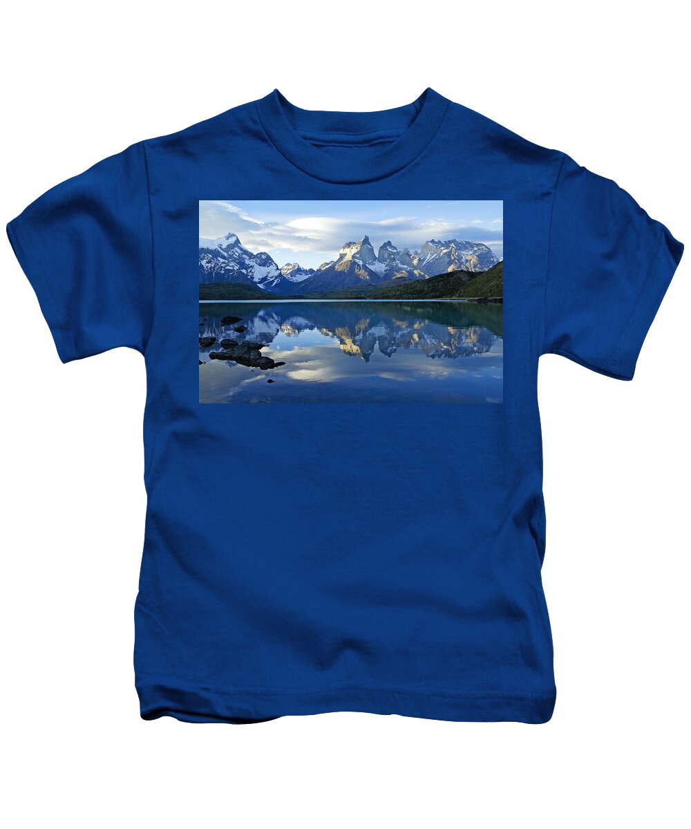 Patagonia Kids T-Shirt featuring the photograph Patagonia Reflection #4 by Michele Burgess