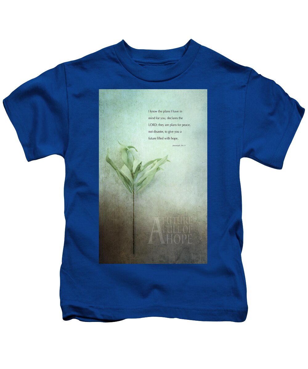 Leaf Kids T-Shirt featuring the digital art A Future Full of Hope by Terry Davis