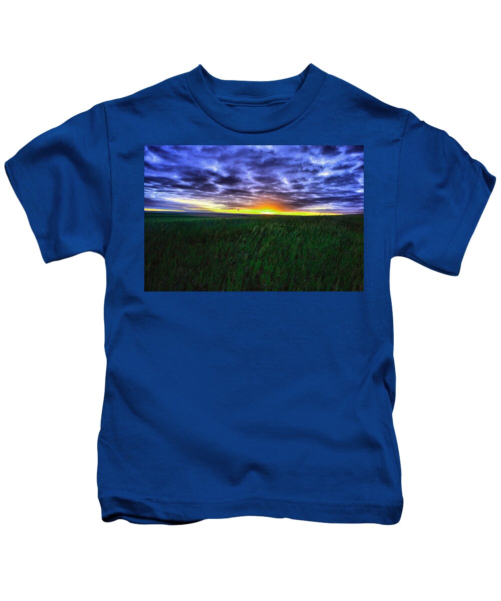 Sunrise Kids T-Shirt featuring the photograph A sacred molment by Jeff Swan