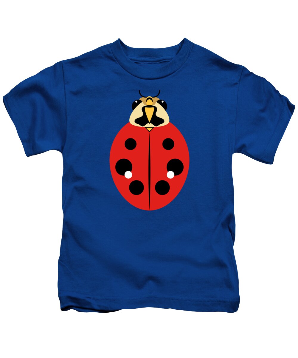Graphic Animal Kids T-Shirt featuring the digital art Ladybug Graphic Red by MM Anderson