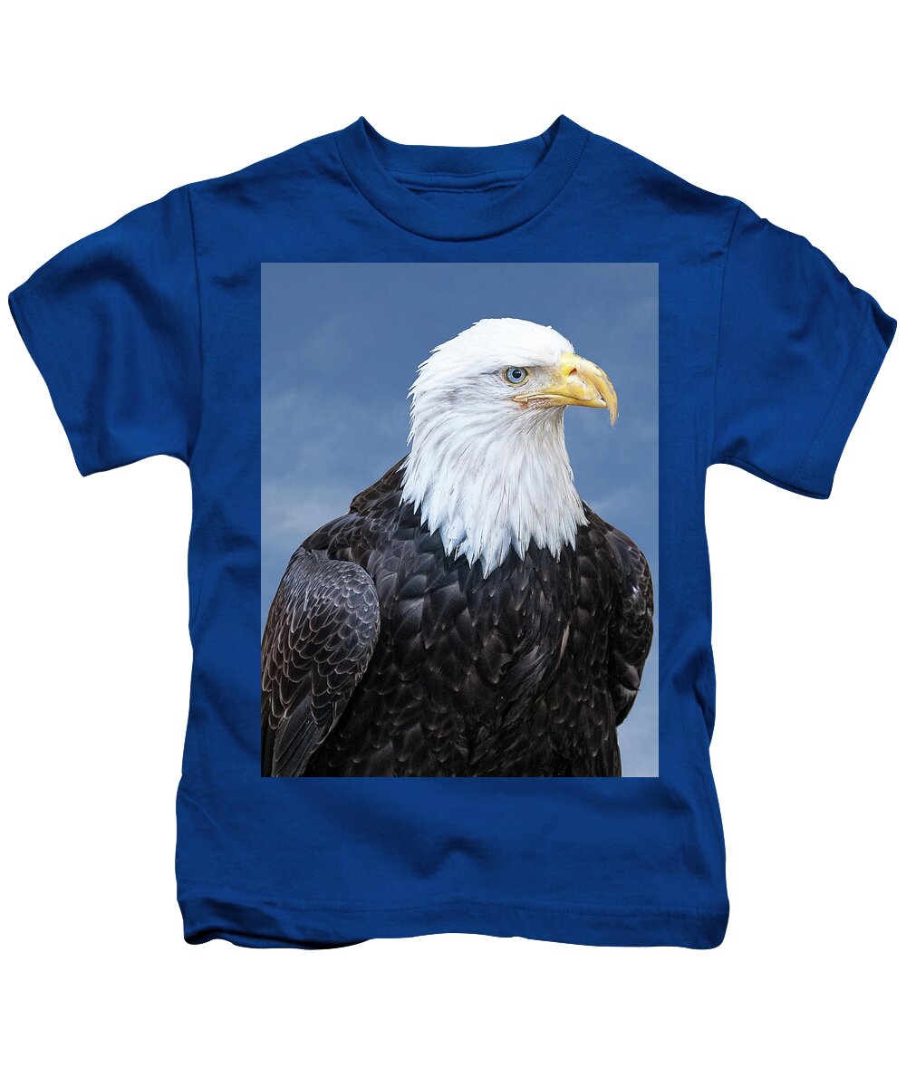Alaska Kids T-Shirt featuring the photograph Bald Eagle by Norman Peay