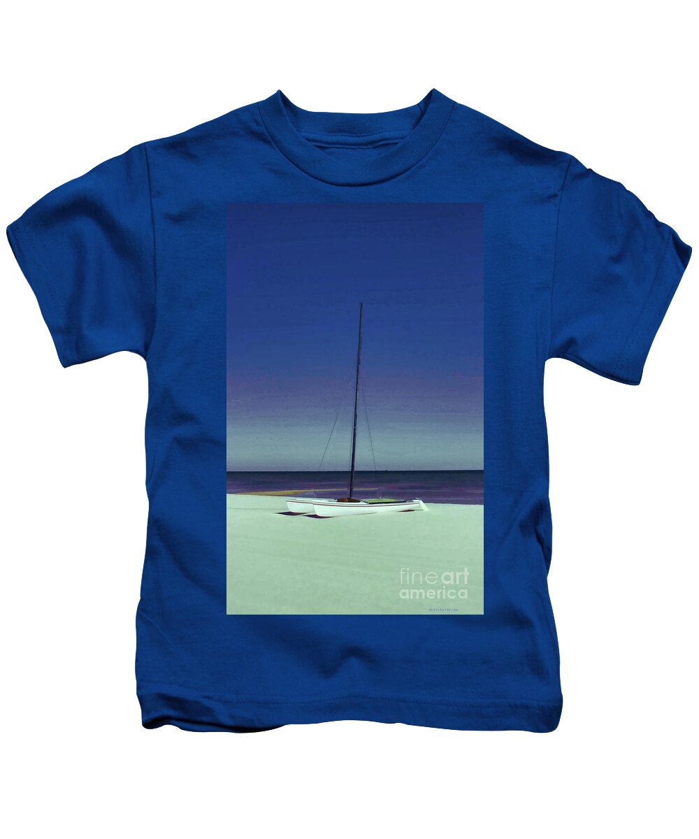 Beached Kids T-Shirt featuring the photograph Beached Catarmaran by Roberta Byram
