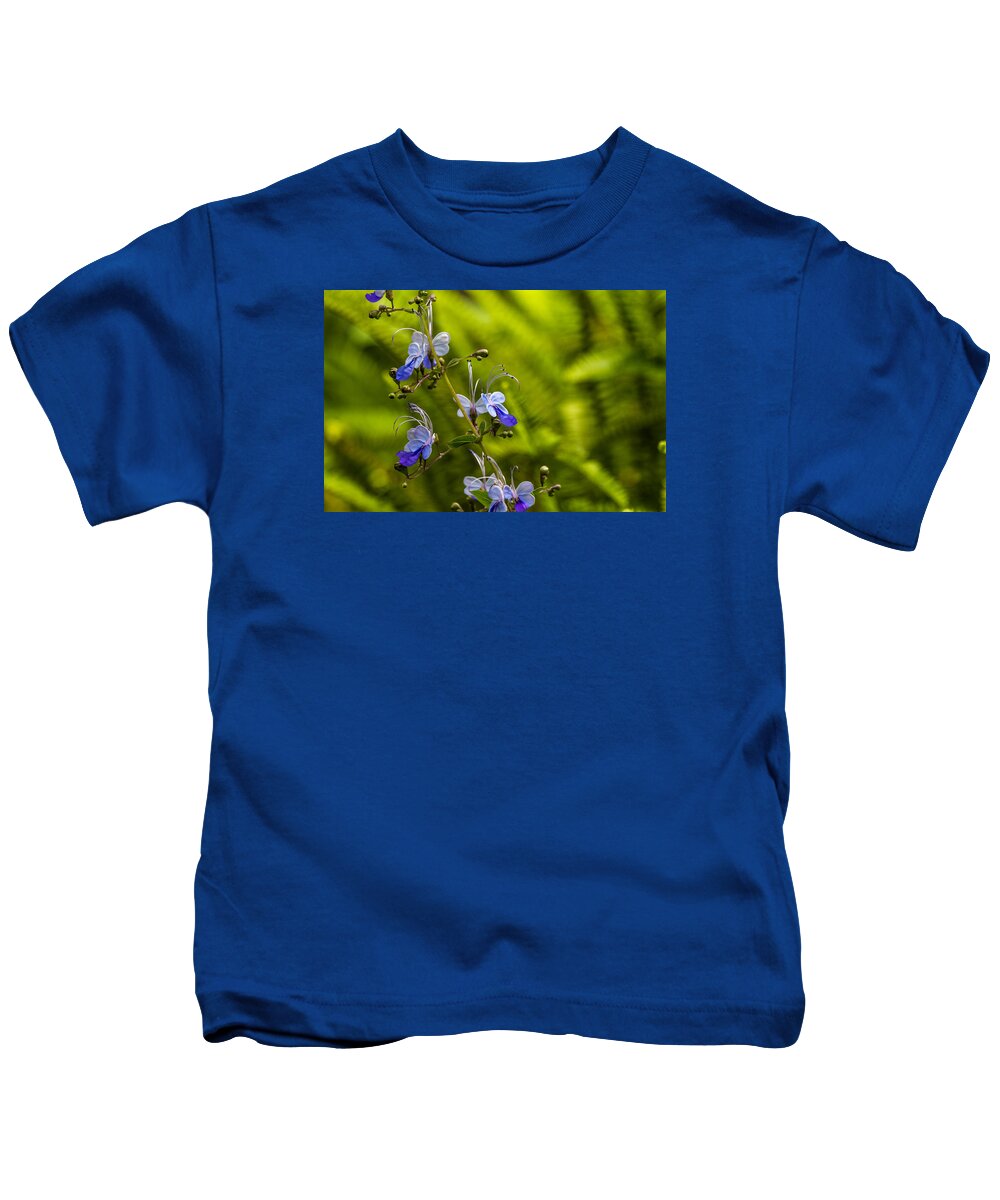 California Kids T-Shirt featuring the photograph Blue Butterfly by Laura Roberts