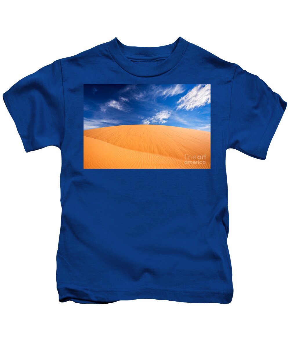 Coral Pink Sand Dunes Kids T-Shirt featuring the photograph Coral Pink Sand Dunes State Park, Kanab, Utah by Bryan Mullennix