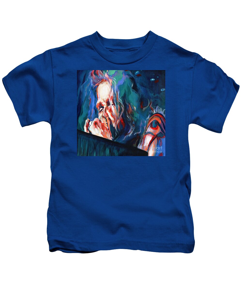 Contemporary Kids T-Shirt featuring the painting Love is sweet misery. Steven Tyler by Tanya Filichkin