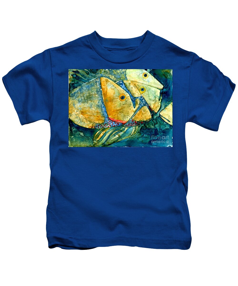 Fish Kids T-Shirt featuring the painting Fish Friends by Amy Stielstra