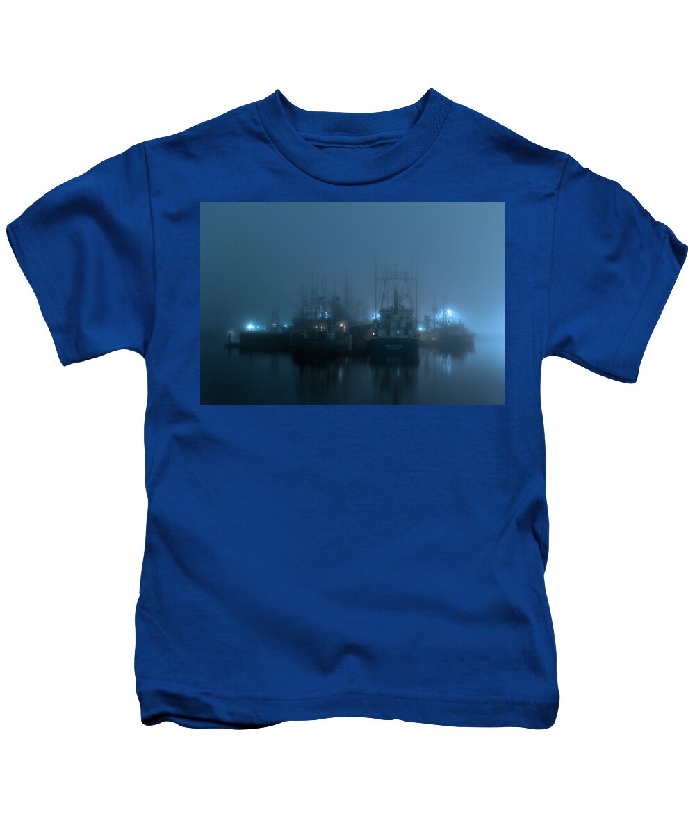 San Diego Kids T-Shirt featuring the photograph Foggy Harbor by American Landscapes