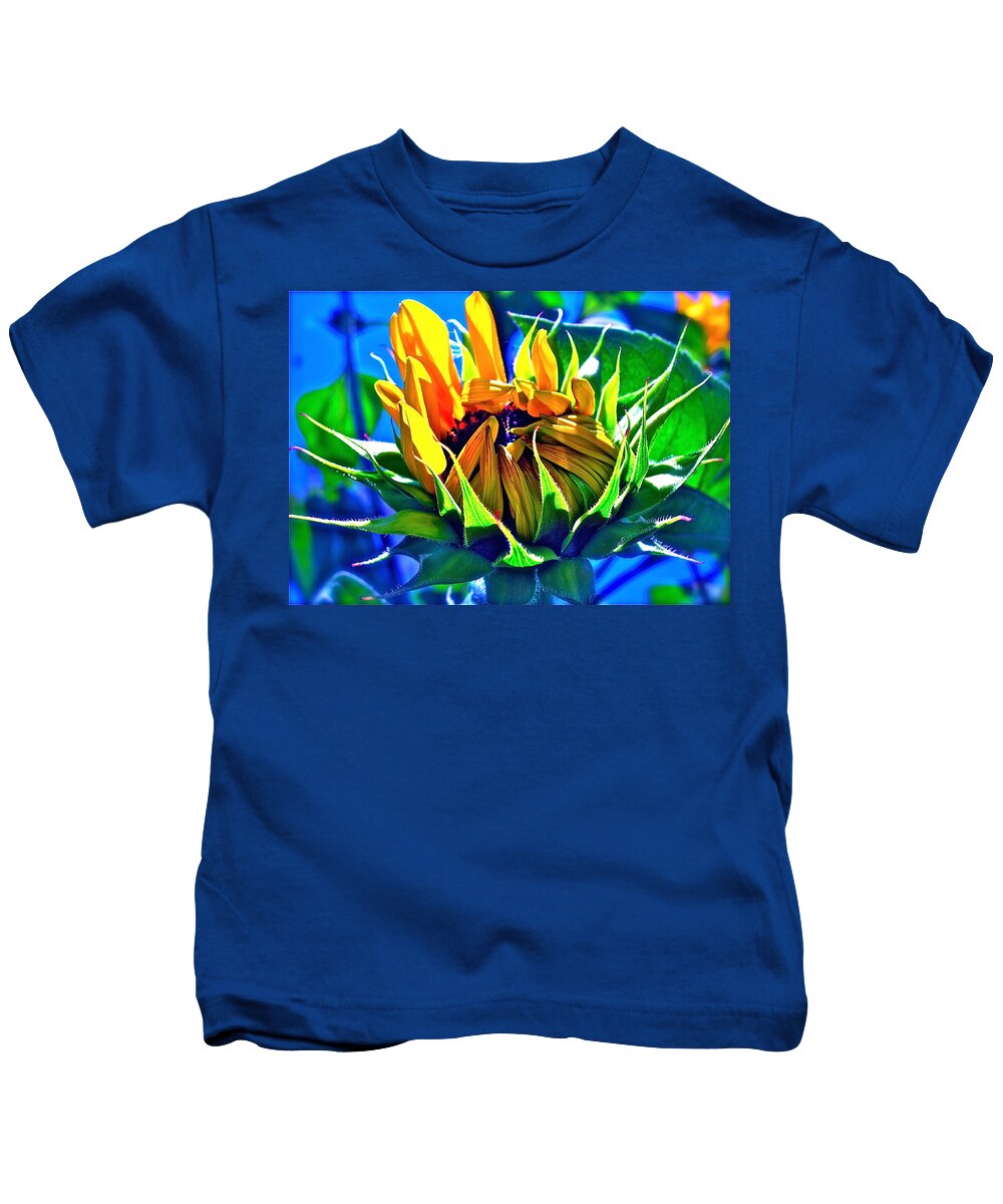 Photograph Of Sunflower Kids T-Shirt featuring the photograph God's Creation by Gwyn Newcombe