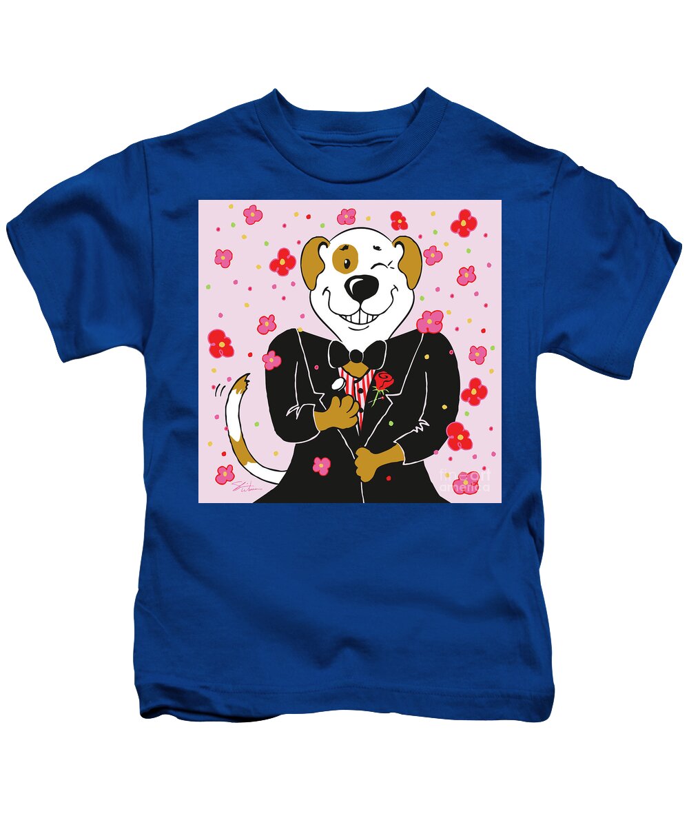 Dog Kids T-Shirt featuring the digital art Groom Dog by Shari Warren