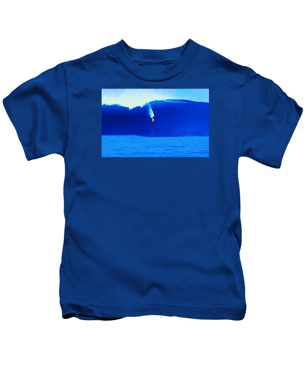 Surfing Kids T-Shirt featuring the painting Himalayas 2010 by John Kaelin