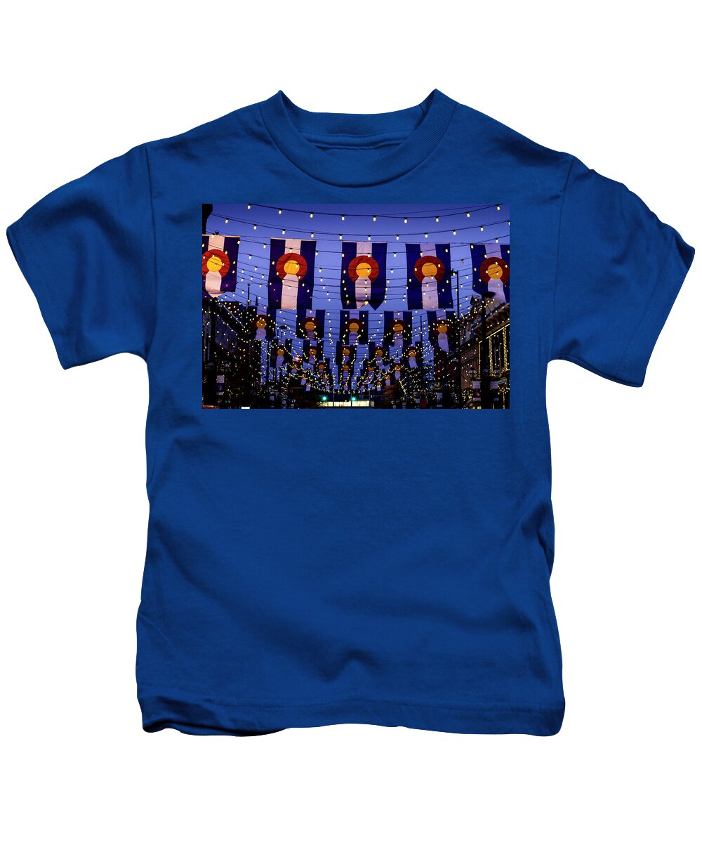Denver Kids T-Shirt featuring the photograph Historic Larimer Square Denver by Teri Virbickis