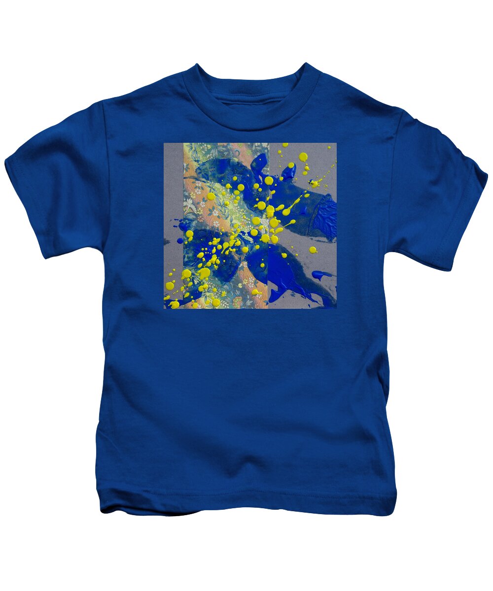 Abstract Kids T-Shirt featuring the painting Immersed by Louise Adams