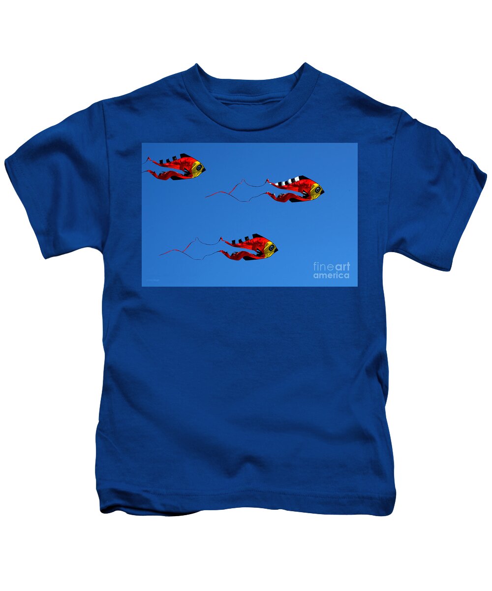 Clay Kids T-Shirt featuring the photograph It's A Kite Kind Of Day by Clayton Bruster