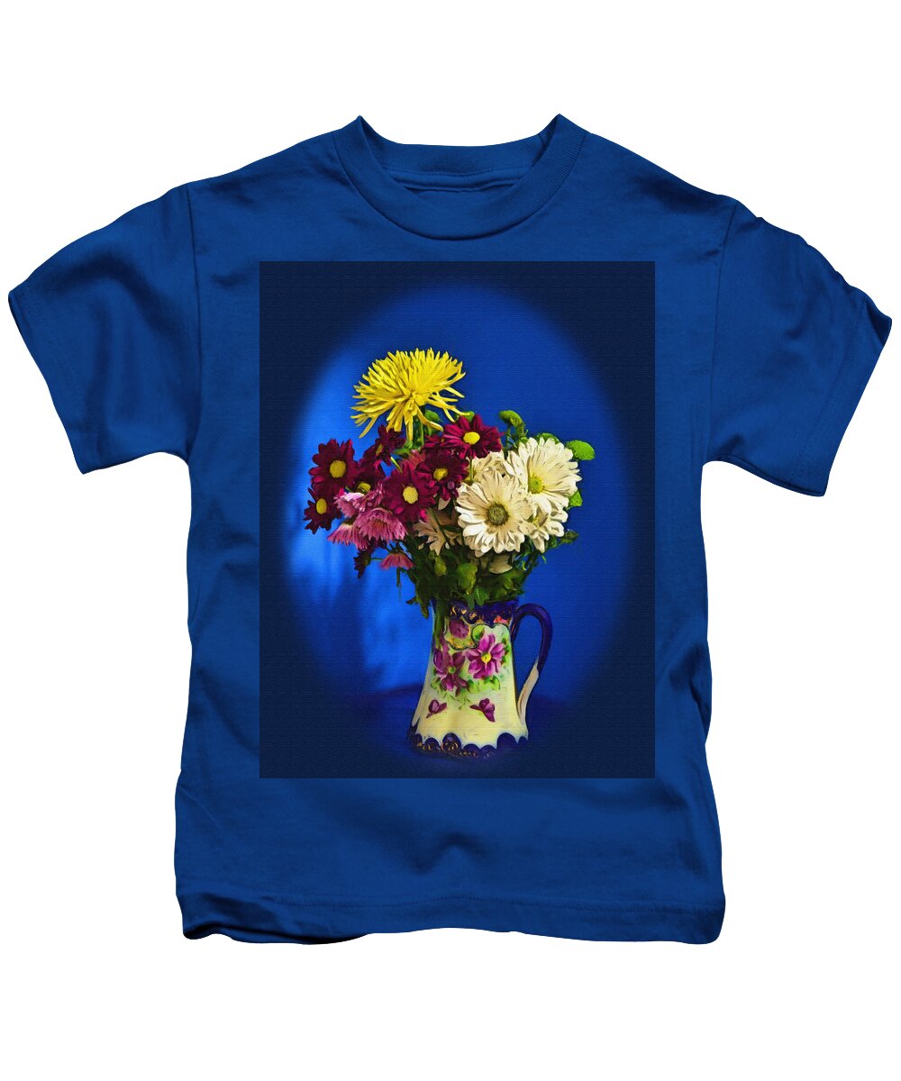 Flowers Kids T-Shirt featuring the digital art Kind Thoughts by W James Mortensen