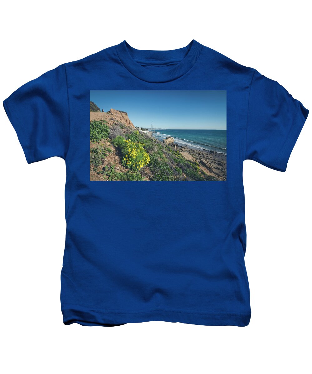 Landscape Kids T-Shirt featuring the photograph Malibu by Margaret Pitcher