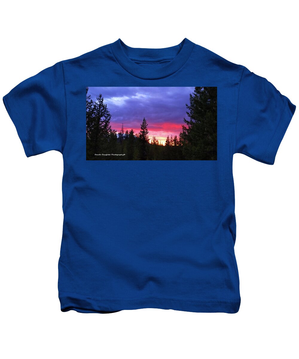 Sunset Kids T-Shirt featuring the photograph Oregon Sunset by Diane Shirley