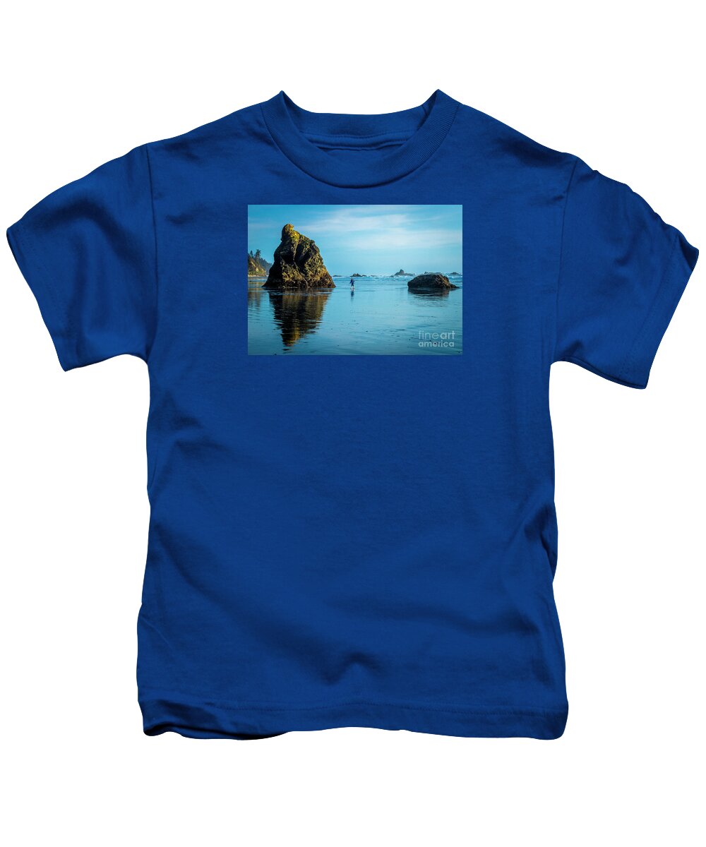 Ruby Beach Kids T-Shirt featuring the photograph Outing in ruby beach,WA by Sal Ahmed