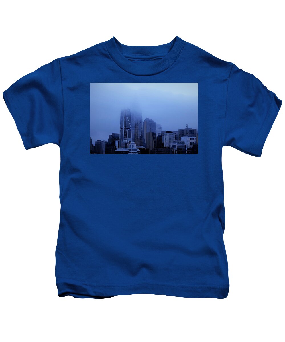 Blue Kids T-Shirt featuring the photograph Over the Fog by Maria Aduke Alabi