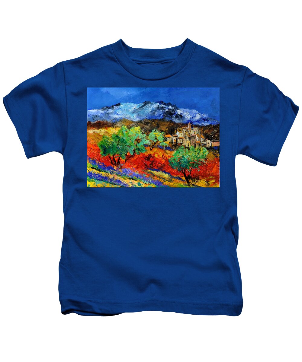 Landscape Kids T-Shirt featuring the painting Provence 790050 by Pol Ledent