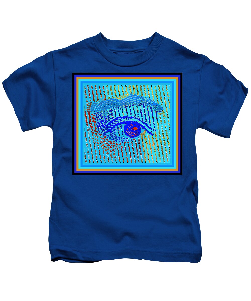 Queen Elizabeth Eyes Kids T-Shirt featuring the digital art Queen Elizabeth Eyes by Vagabond Folk Art - Virginia Vivier