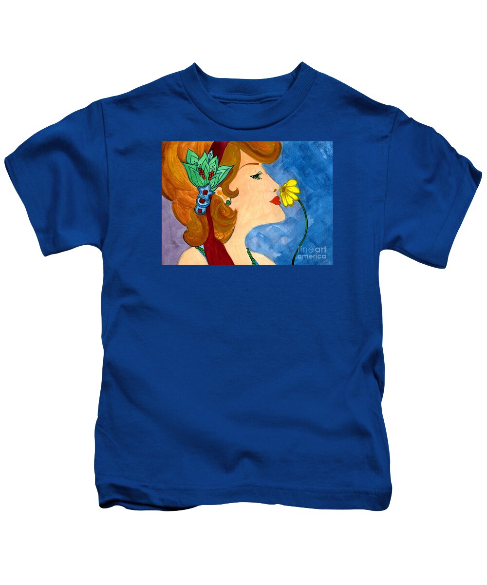 Spring Kids T-Shirt featuring the painting Scent of Spring by Norma Appleton