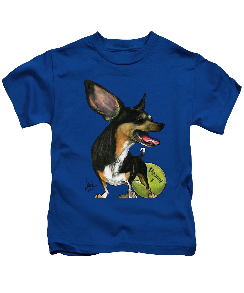 Smith Kids T-Shirt featuring the drawing Smith 3424 by Canine Caricatures By John LaFree