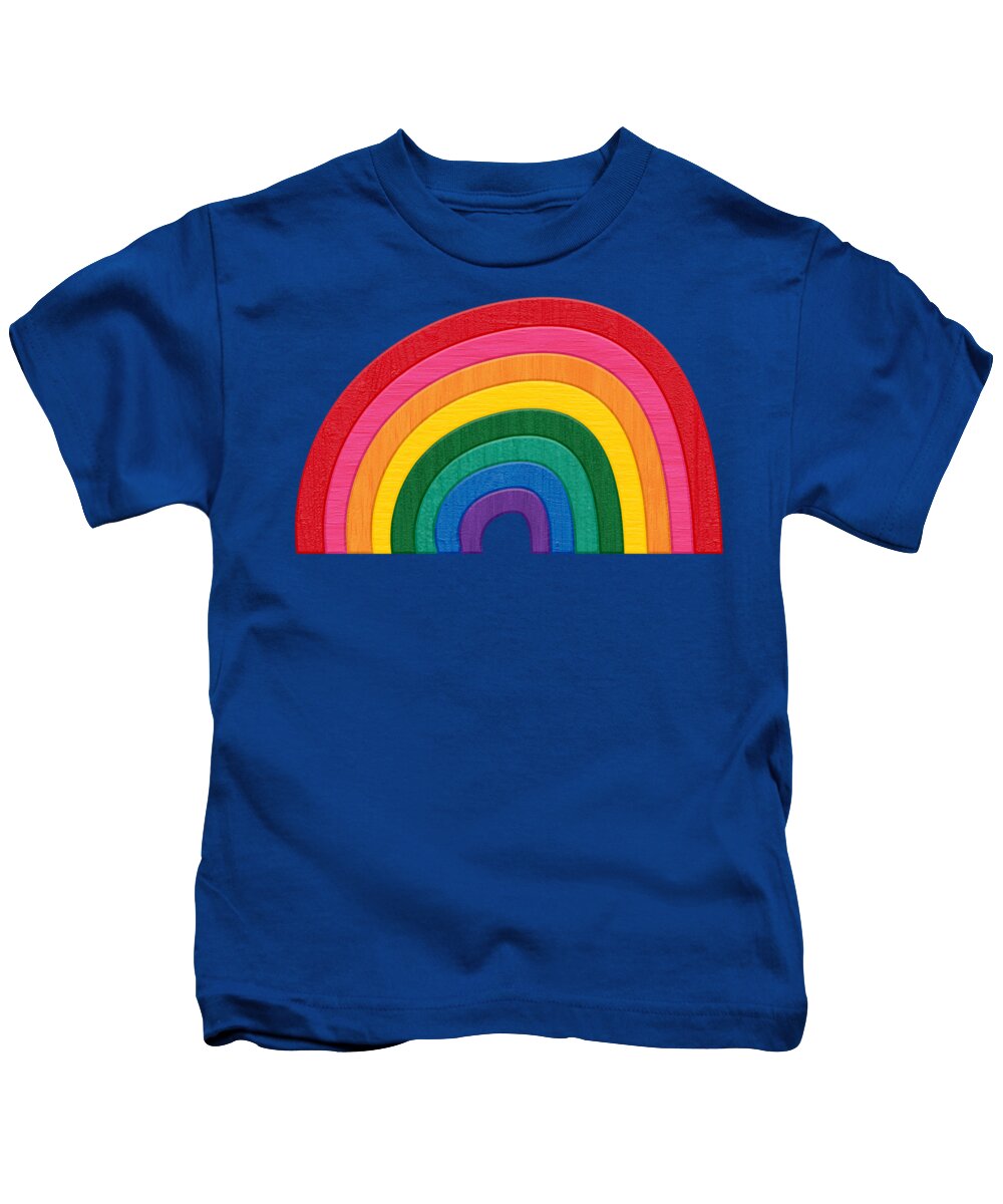 Musical Papers Kids T-Shirt featuring the digital art Somewhere Over The Rainbow by Pristine Cartera Turkus