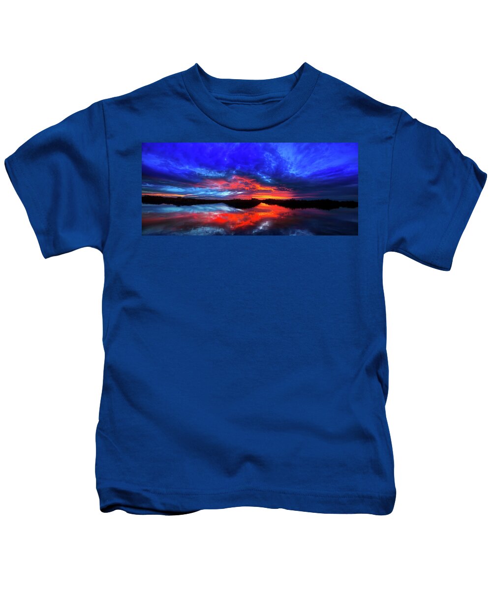 Sunset Kids T-Shirt featuring the photograph Sunset Reflections by Mark Andrew Thomas