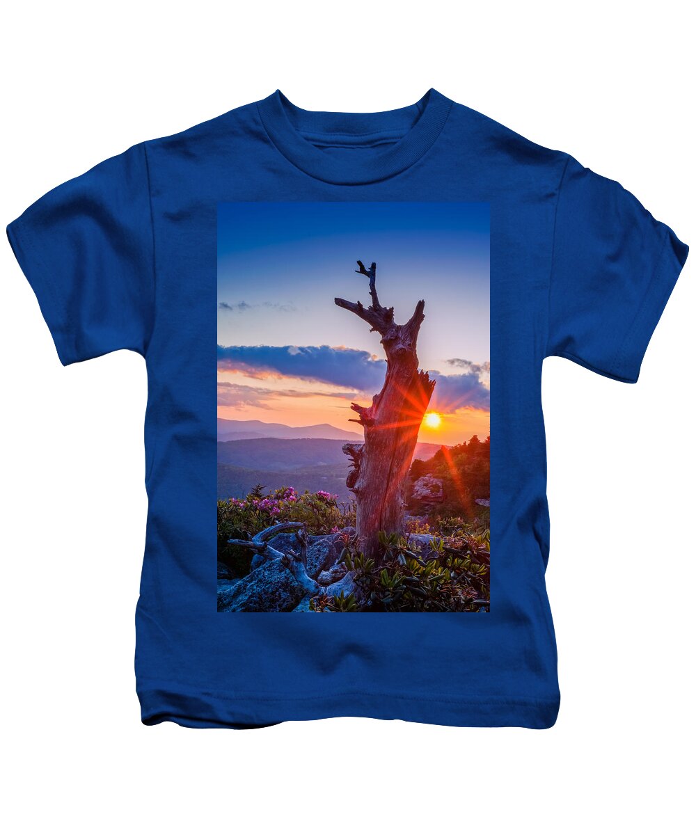 Joye Ardyn Durham Kids T-Shirt featuring the photograph Sunset Tree by Joye Ardyn Durham