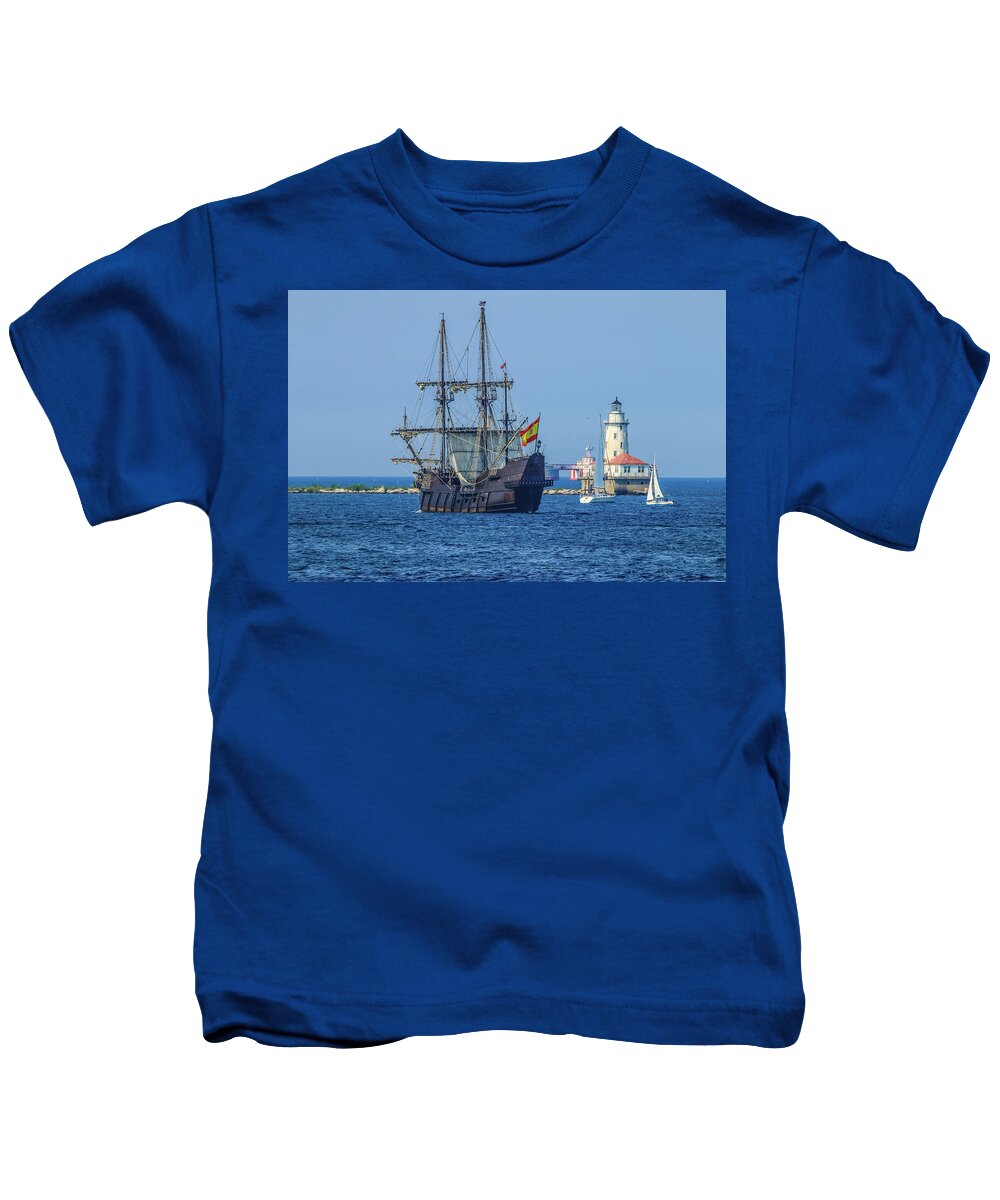  Kids T-Shirt featuring the photograph Tall Ships IV by Tony HUTSON