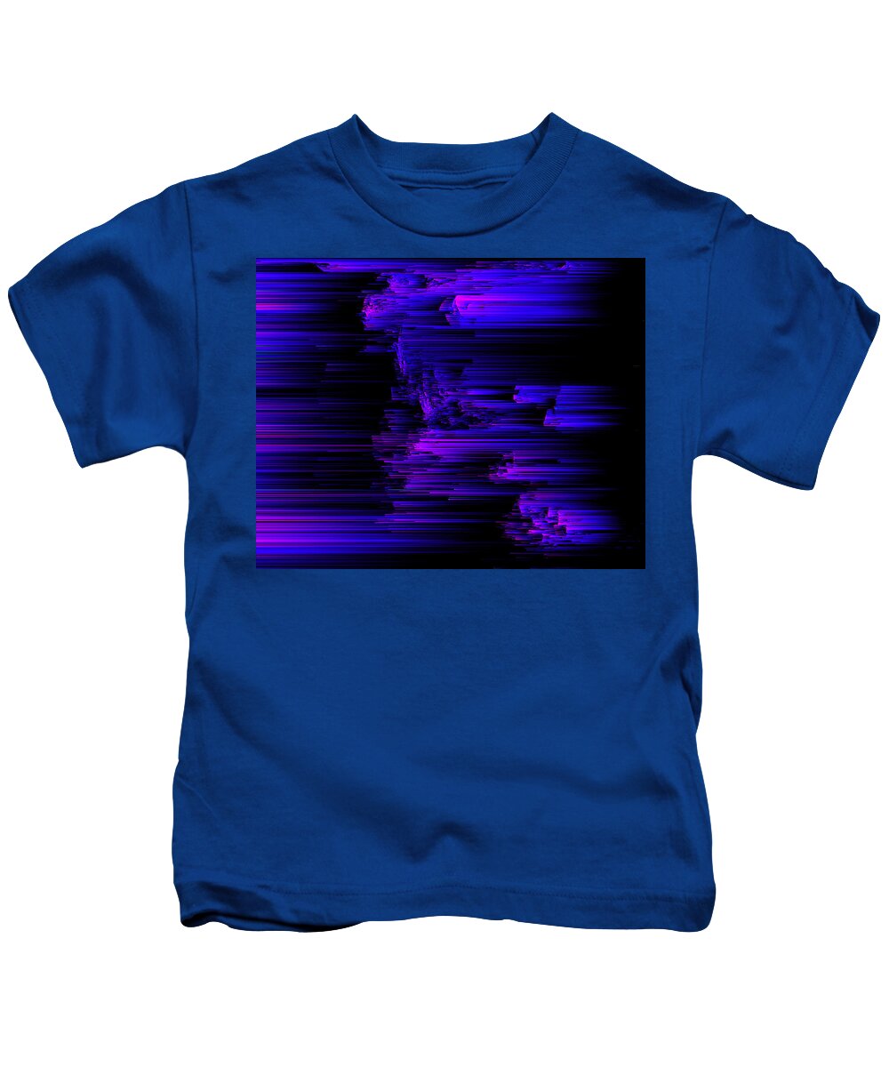 Glitch Kids T-Shirt featuring the digital art Ultraviolet Light Speed - Pixel Art by Jennifer Walsh