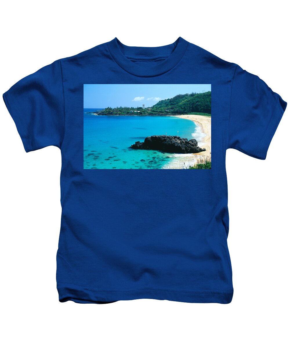 Afternoon Kids T-Shirt featuring the photograph Waimea Bay by Vince Cavataio - Printscapes