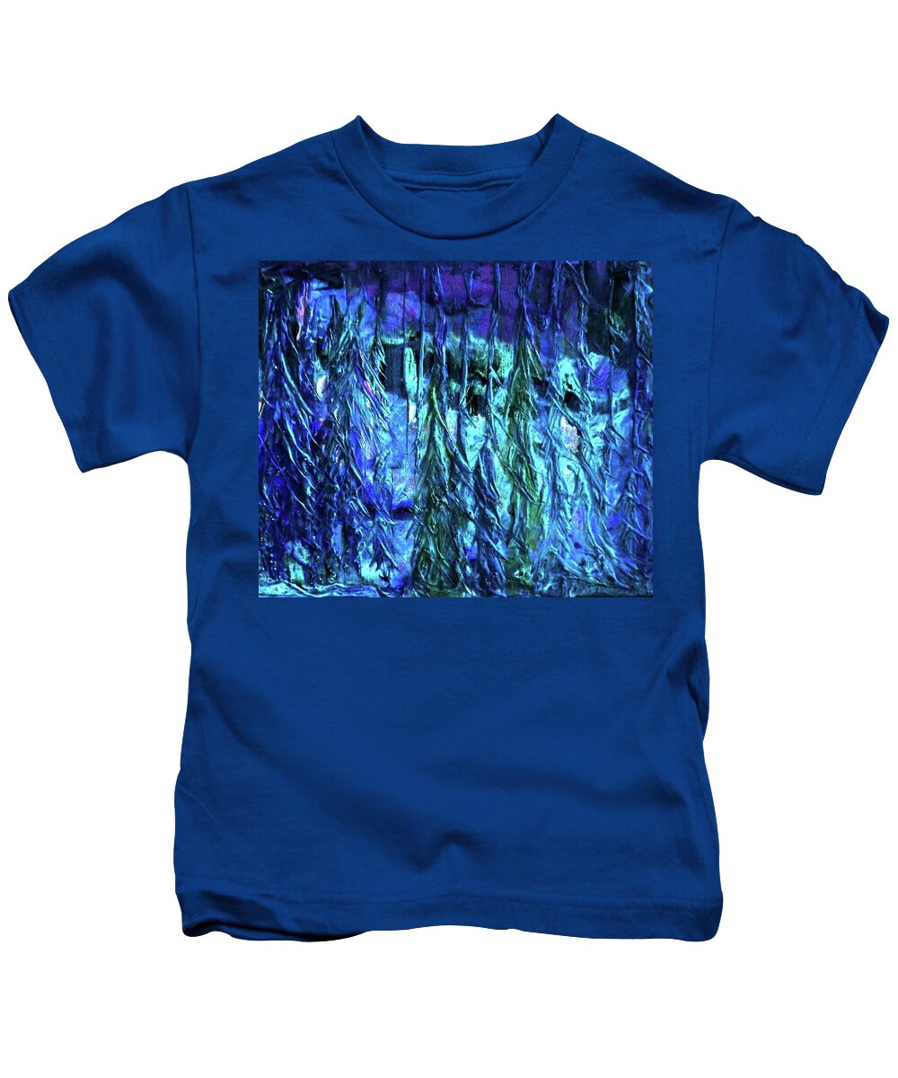  Painting Kids T-Shirt featuring the painting Winter by 'REA' Gallery