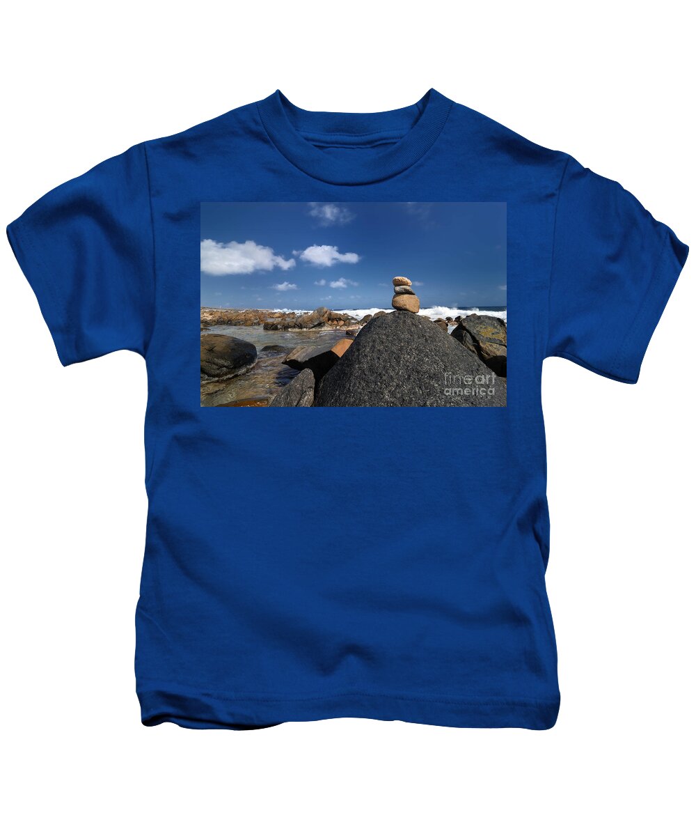 Aruba Kids T-Shirt featuring the photograph Wishing Rocks Aruba by Amy Cicconi