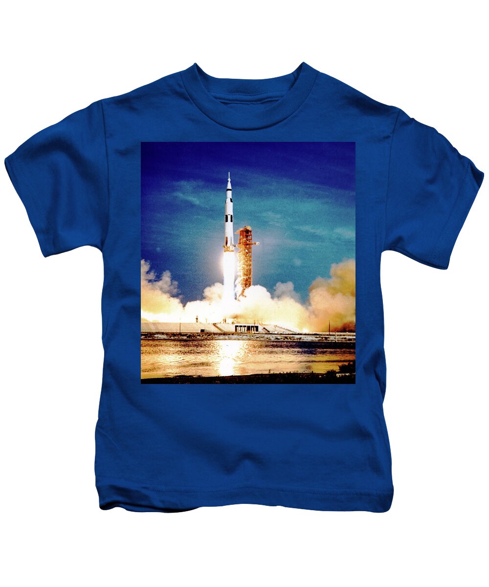 Saturn V Kids T-Shirt featuring the photograph Apollo 11 Launch 2 by Eric Glaser