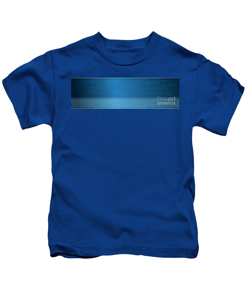 Oil Kids T-Shirt featuring the painting Blue Angular by Matteo TOTARO