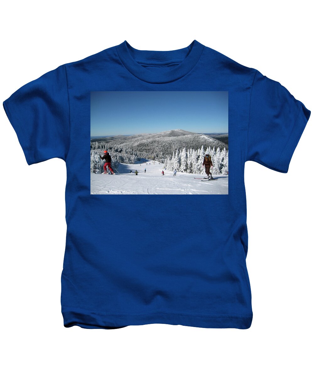 Mont Tremblant Kids T-Shirt featuring the photograph Cold View by David Pratt
