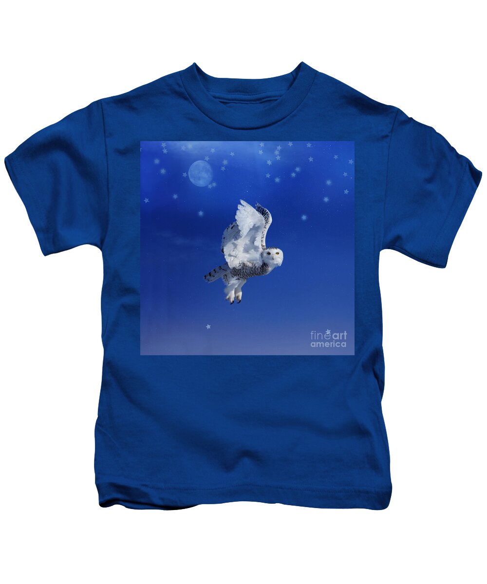 Animal Kids T-Shirt featuring the photograph Fly me to the moon by Heather King