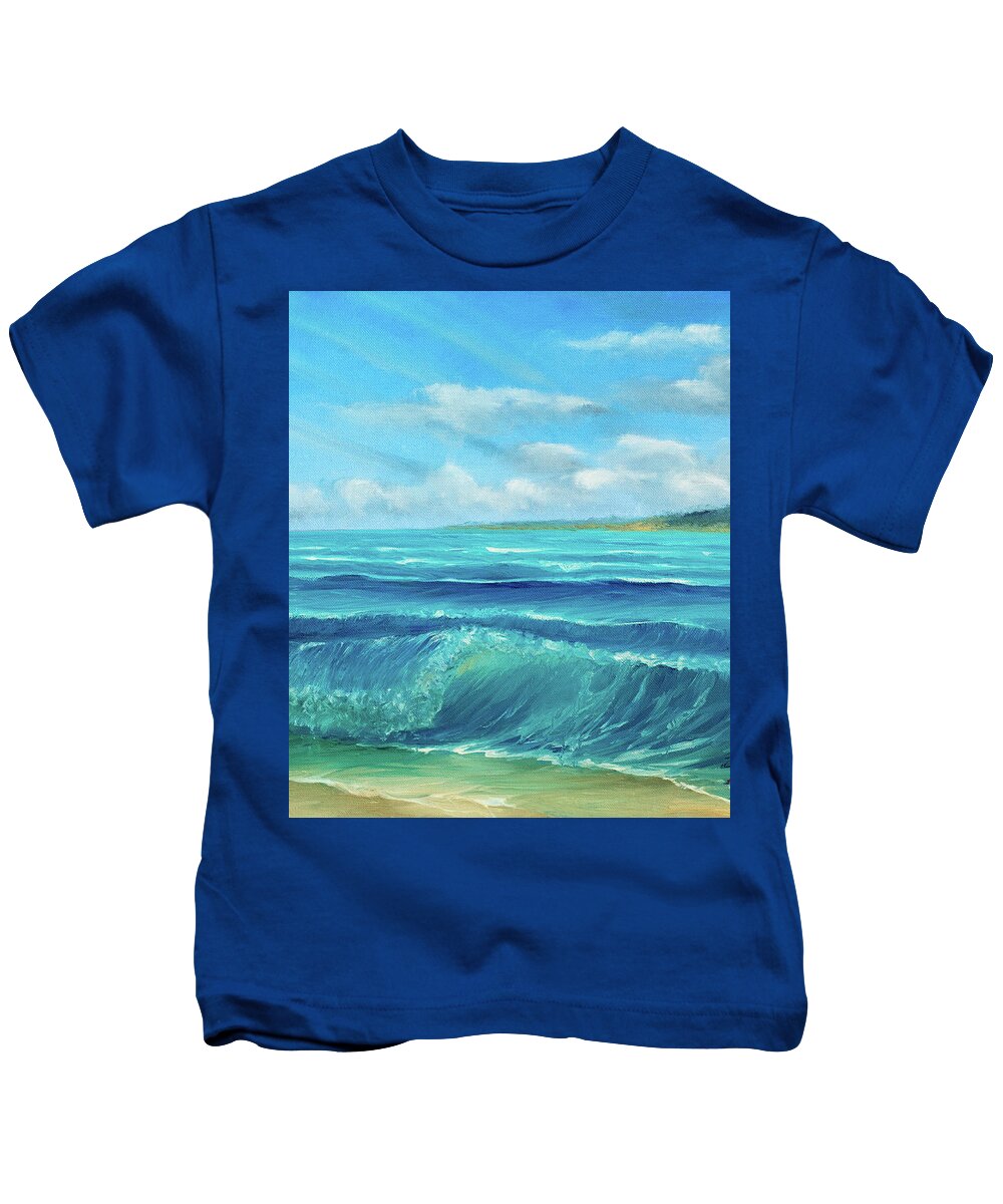 Beach Kids T-Shirt featuring the painting Gentle Breeze by Renee Logan