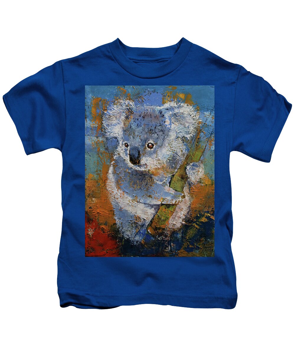 Baby Kids T-Shirt featuring the painting Koala by Michael Creese