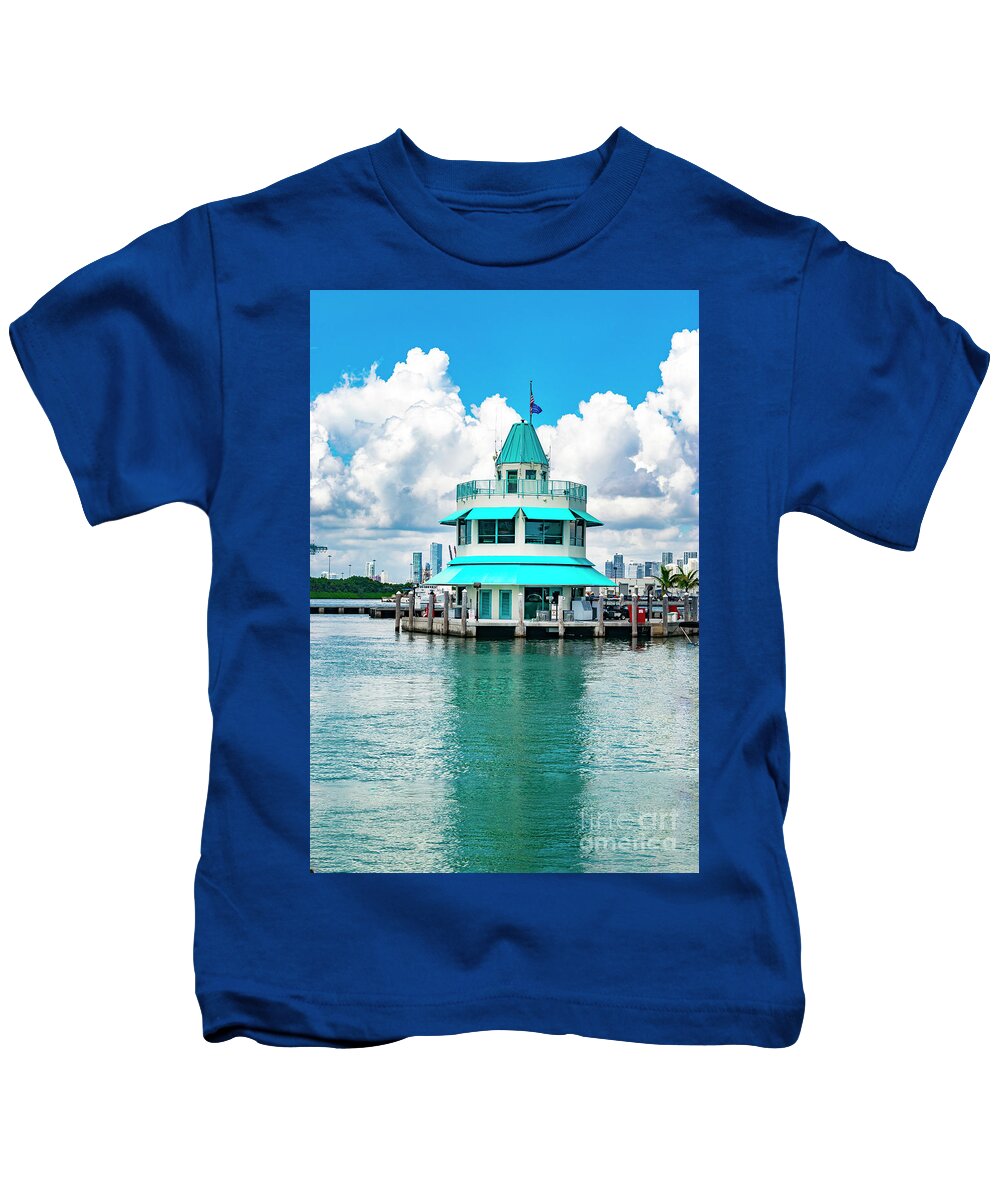 Miami Beach Marina Kids T-Shirt featuring the photograph MIami Beach Marina mbm0819-108 by Carlos Diaz
