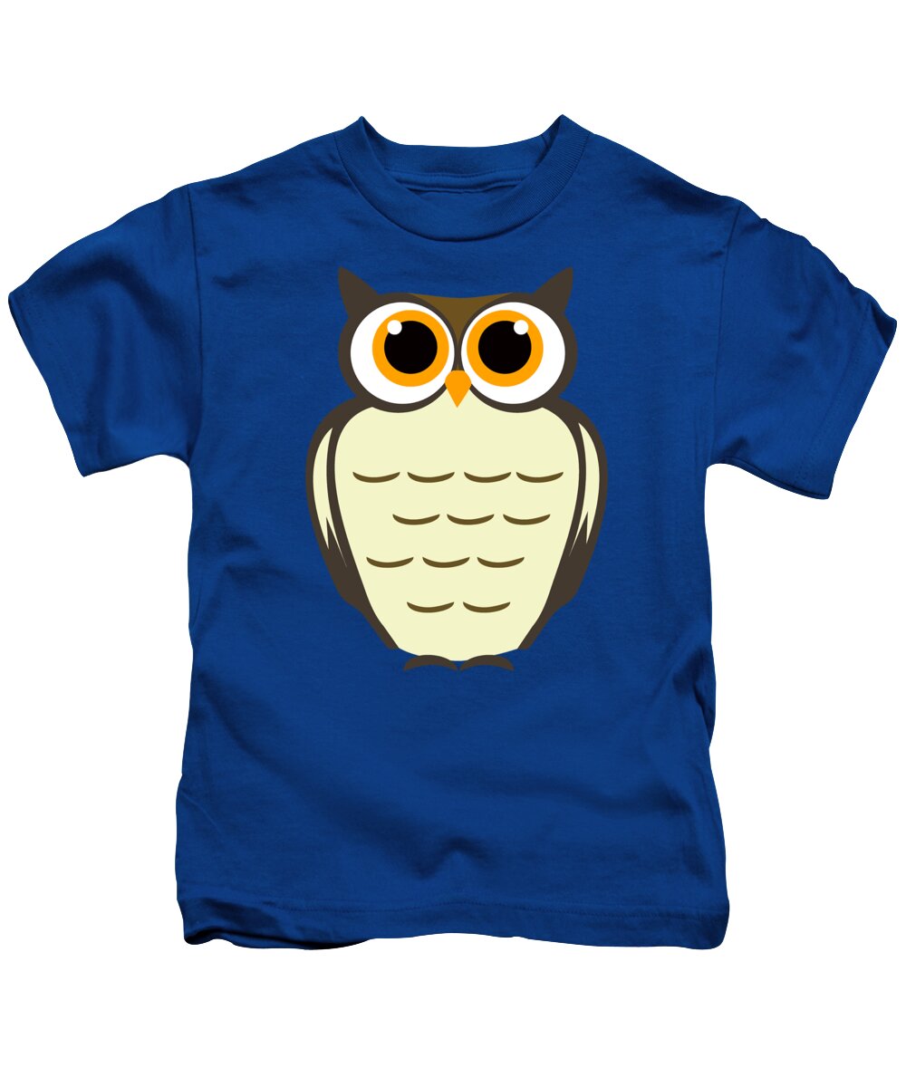 Owl Kids T-Shirt featuring the digital art Owl Illustration by David Millenheft