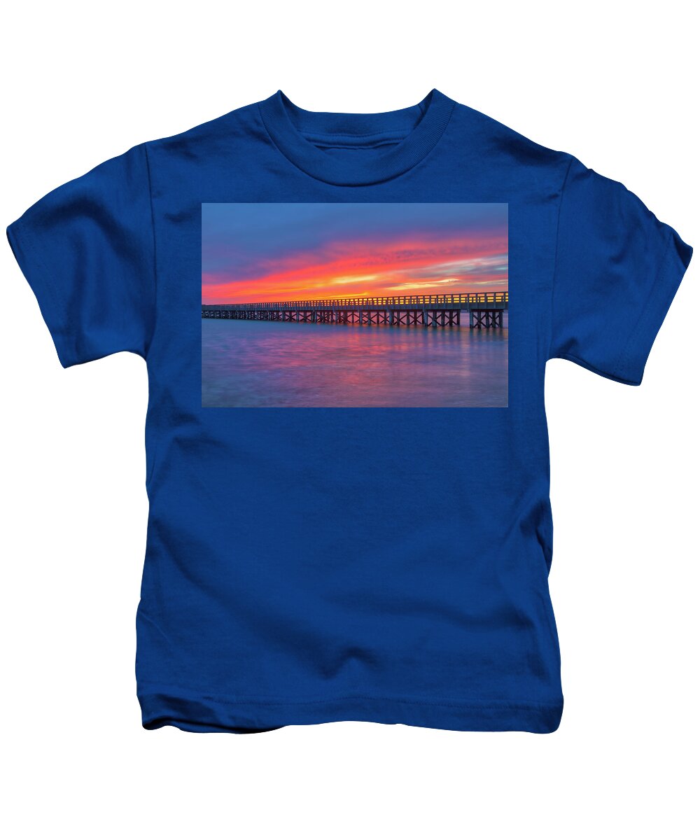 Powder Point Bridge Kids T-Shirt featuring the photograph Powder Point Bridge by Juergen Roth