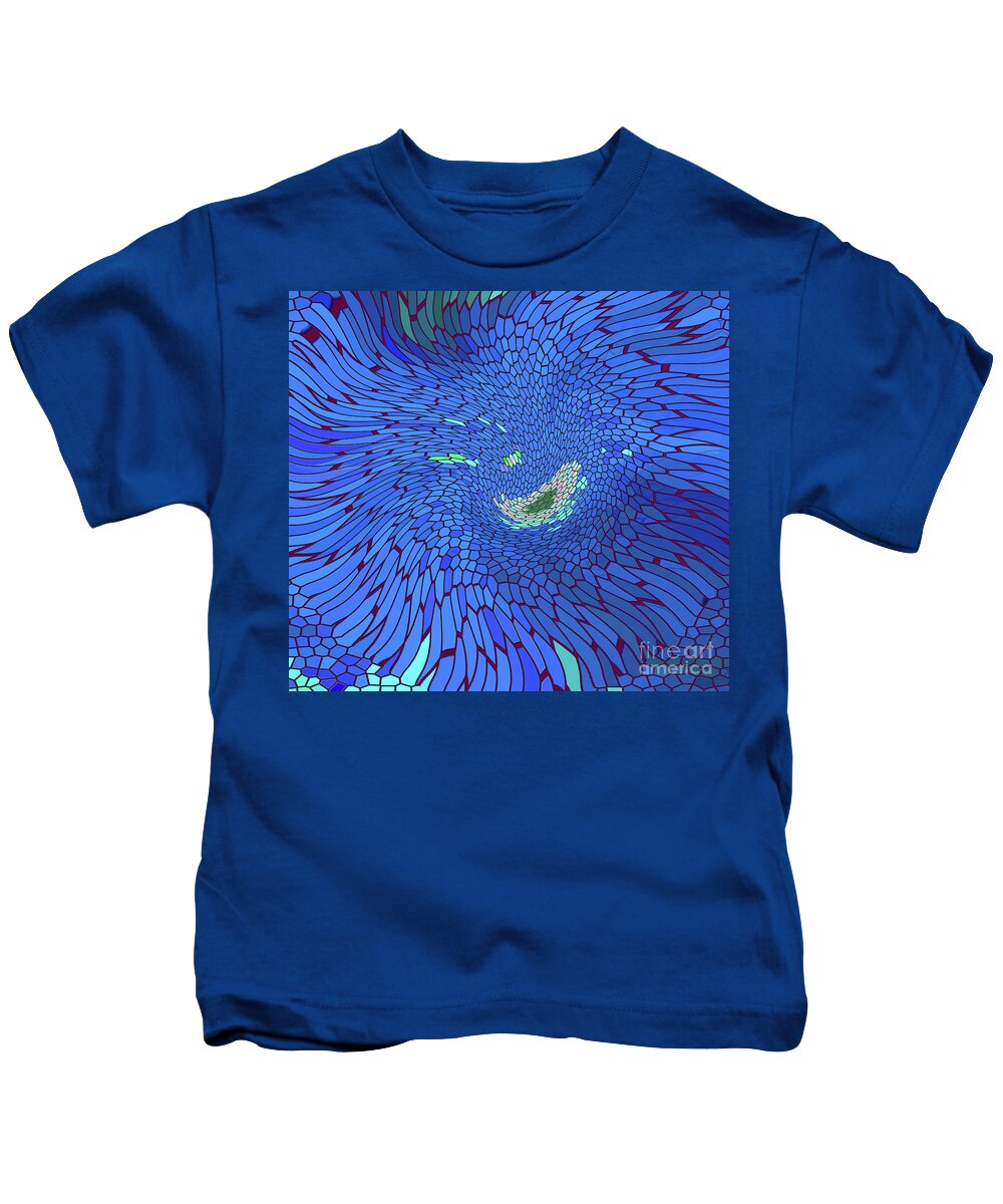 Space Kids T-Shirt featuring the digital art Space Time Warp by Mike Lewis