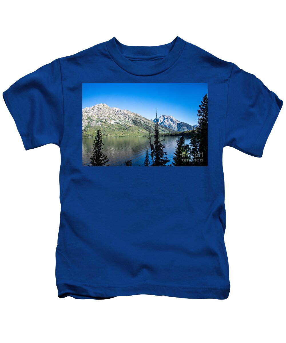 Jenny Lake Grand Teton National Park Kids T-Shirt featuring the digital art Jenny Lake Grand Teton National Park #1 by Tammy Keyes