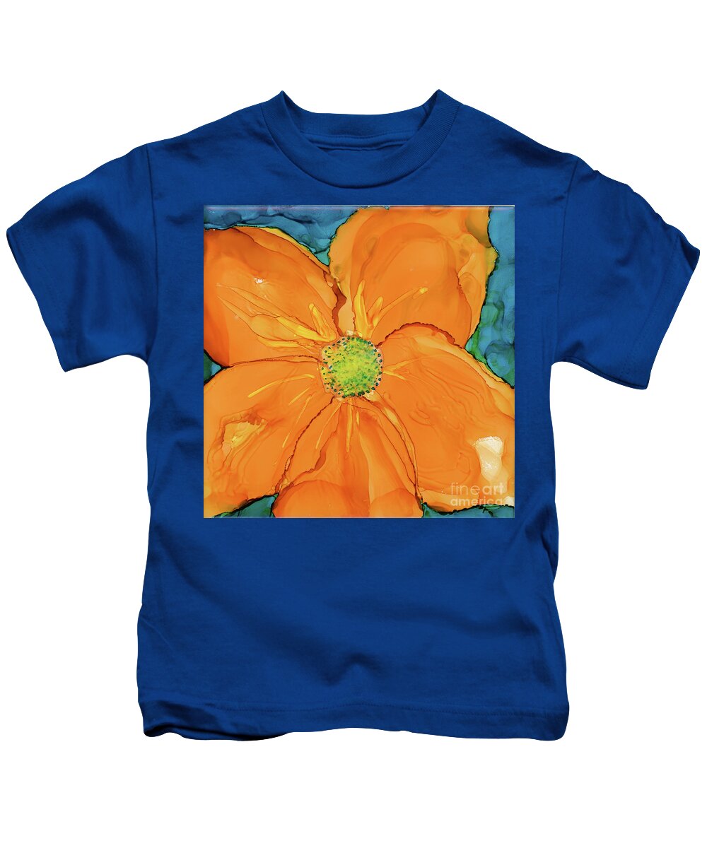Poppy Kids T-Shirt featuring the painting Poppy #1 by Julie Greene-Graham