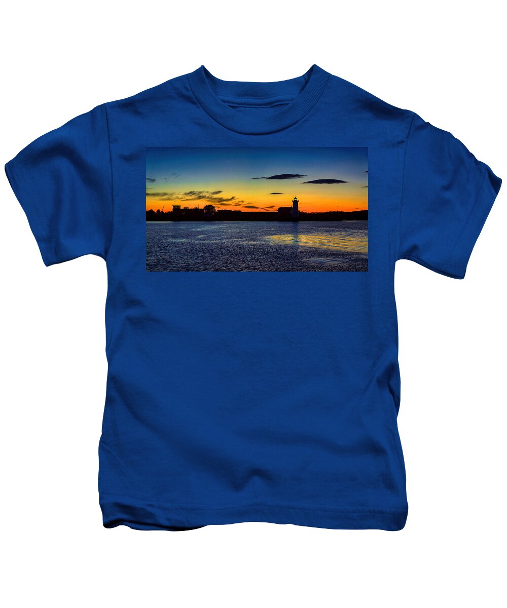 White Island Lighthouse Kids T-Shirt featuring the photograph Portsmouth Harbor Lighthouse #2 by Deb Bryce